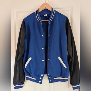 Blue & Black Classic Varsity Jacket